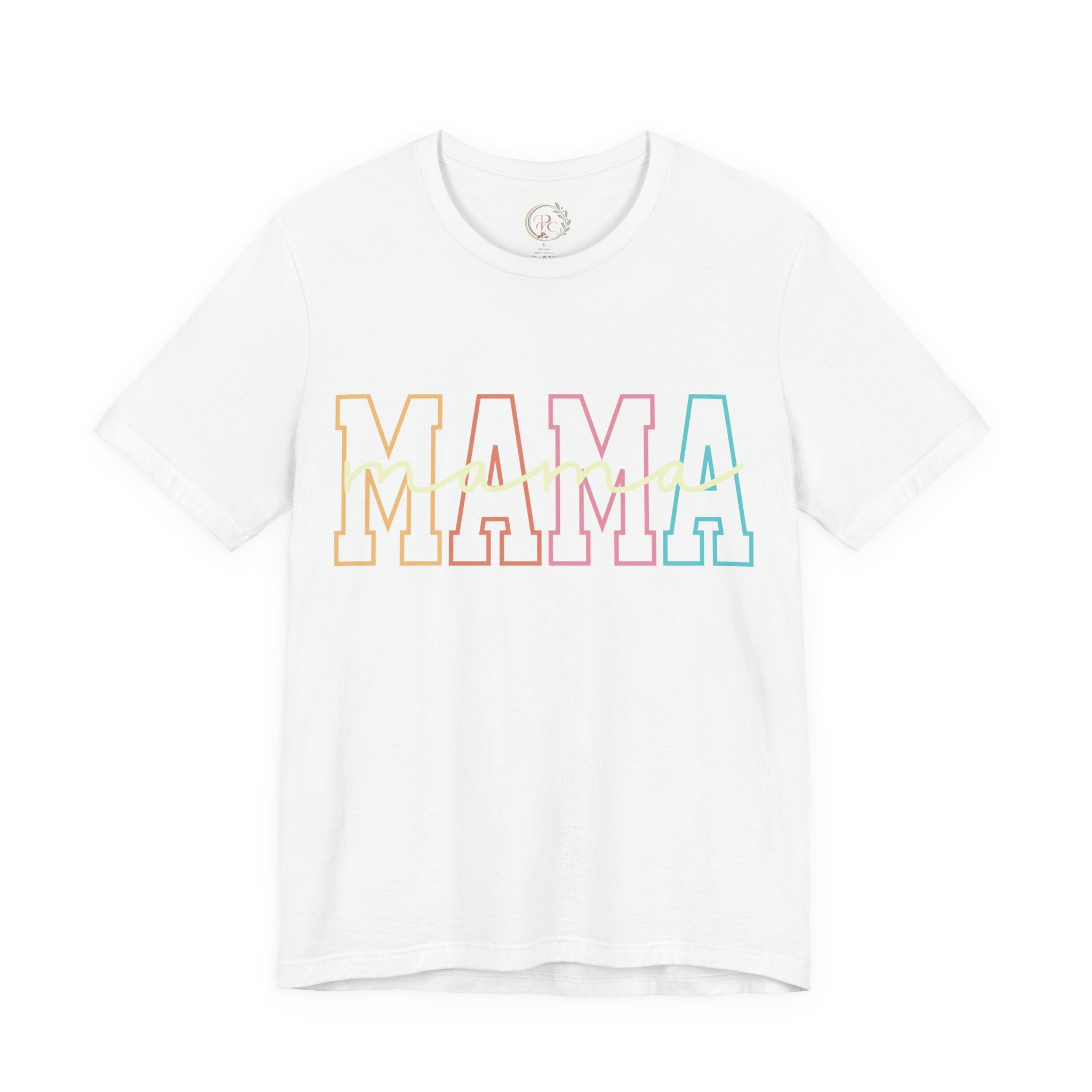 Mama Pastel Outline Shirt – Stylisches Mama T-Shirt mit modernem Retro-Look | Geschenk für Mütter