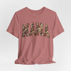 Mama T-Shirt mit Leo-Look und Sternen | Statement Shirt für Mütter