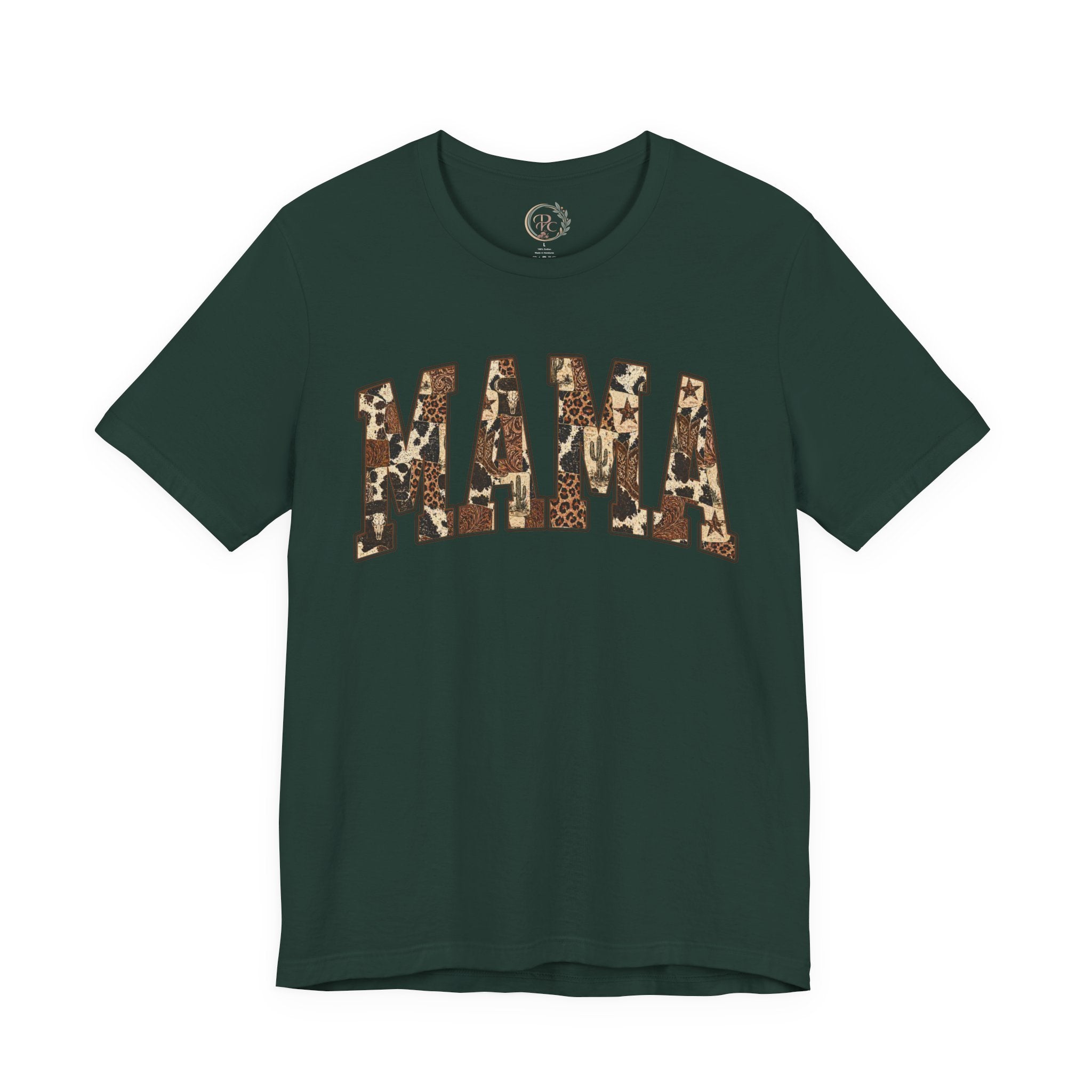 Mama T-Shirt mit Leo-Look und Sternen | Statement Shirt für Mütter