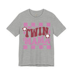 Twin Mama Retro Flower Shirt | Stylisches Mama T-Shirt mit Vintage-Blumen Design