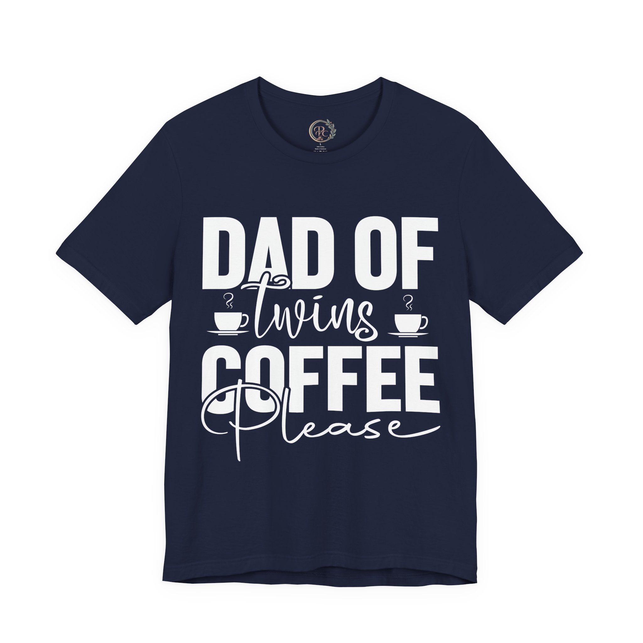 Dad of Twins Coffee Please T-Shirt – Lustiges Zwillingspapa Shirt für den Elternalltag