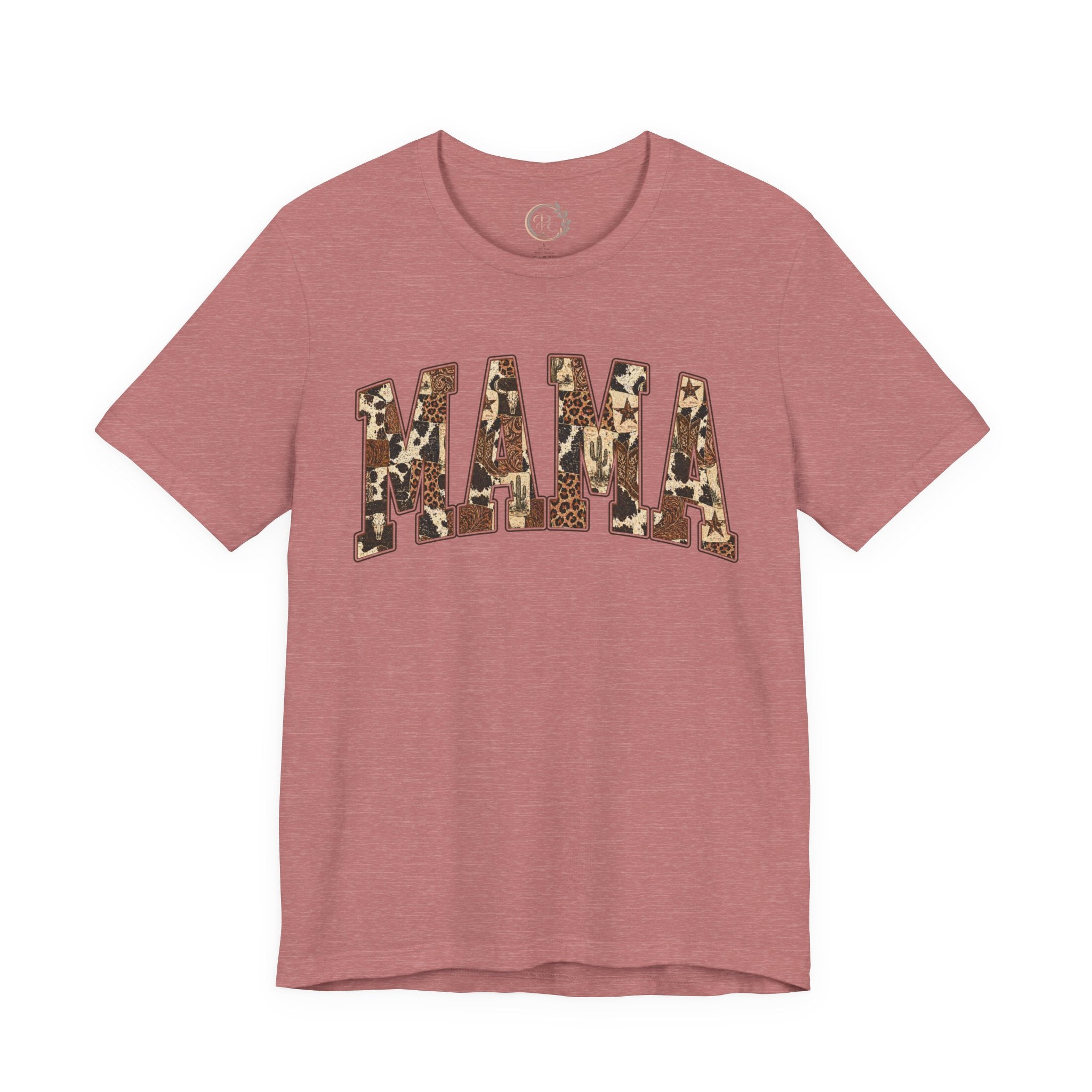 Mama T-Shirt mit Leo-Look und Sternen | Statement Shirt für Mütter