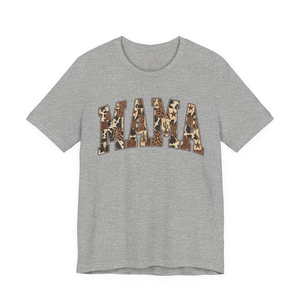 Mama T-Shirt mit Leo-Look und Sternen | Statement Shirt für Mütter