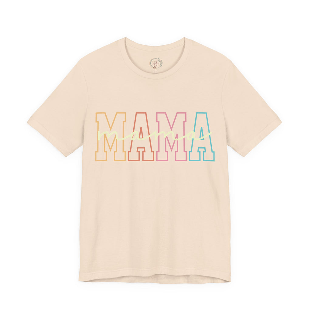 Mama Pastel Outline Shirt – Stylisches Mama T-Shirt mit modernem Retro-Look | Geschenk für Mütter