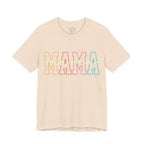 Mama Pastel Outline Shirt – Stylisches Mama T-Shirt mit modernem Retro-Look | Geschenk für Mütter