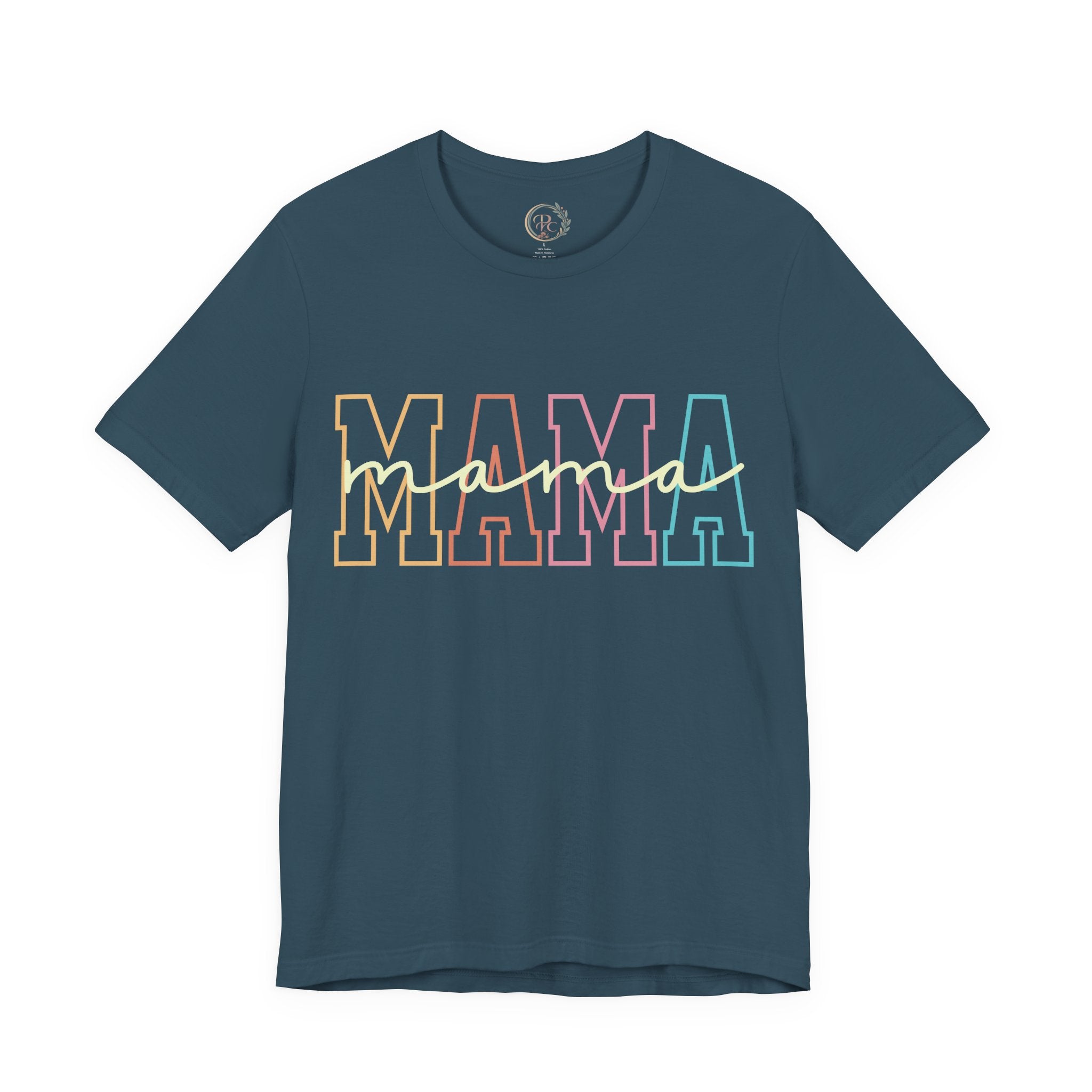 Mama Pastel Outline Shirt – Stylisches Mama T-Shirt mit modernem Retro-Look | Geschenk für Mütter