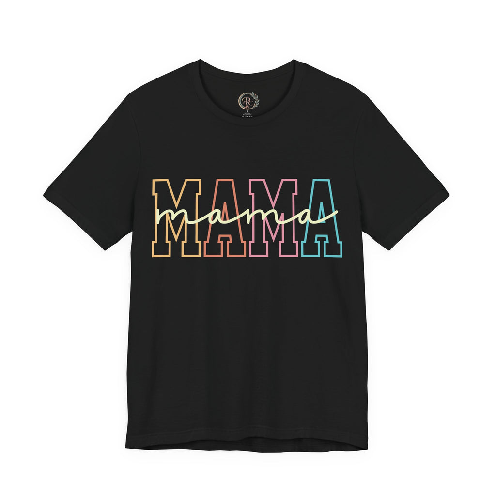 Mama Pastel Outline Shirt – Stylisches Mama T-Shirt mit modernem Retro-Look | Geschenk für Mütter