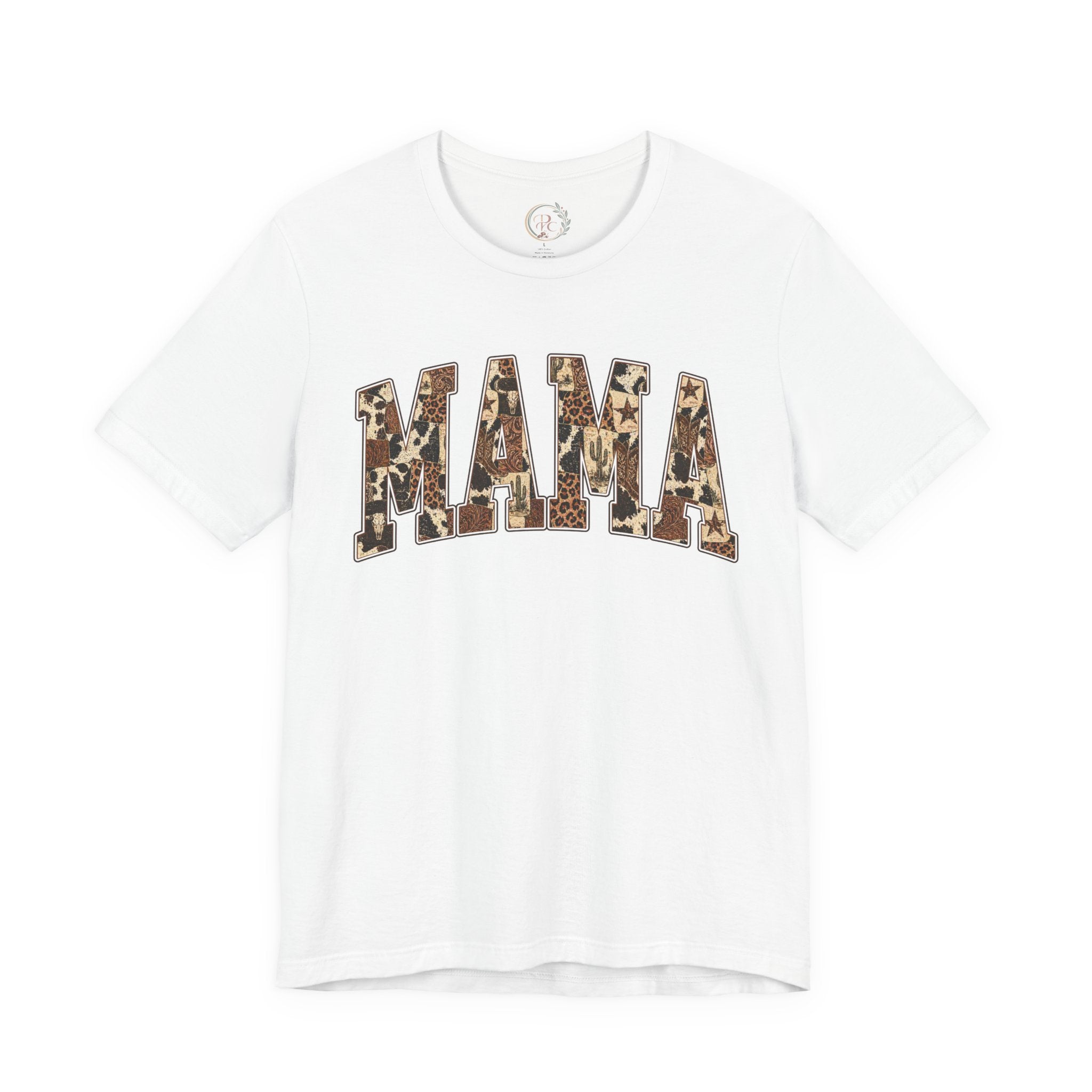 Mama T-Shirt mit Leo-Look und Sternen | Statement Shirt für Mütter
