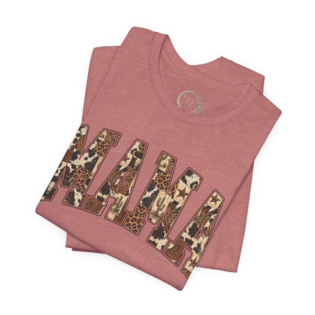 Mama T-Shirt mit Leo-Look und Sternen | Statement Shirt für Mütter
