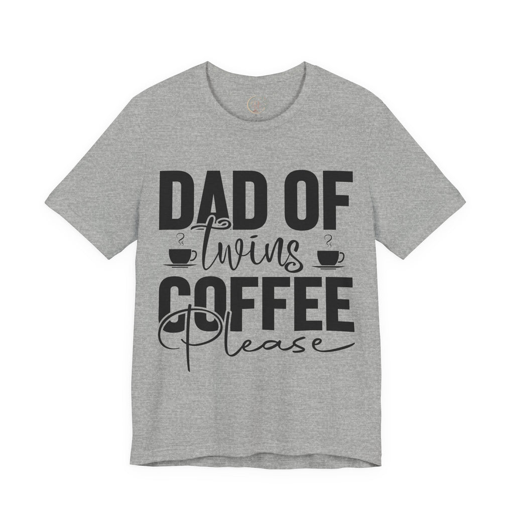 Dad of Twins Coffee Please T-Shirt – Lustiges Zwillingspapa Shirt für den Elternalltag