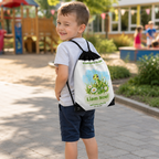 Personalisierbarer Wäschebeutel Grashüpfer-Gruppe – Wechselwäsche für Kinder