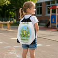 Personalisierbarer Wäschebeutel Frosch-Gruppe – Wechselwäsche für Kinder