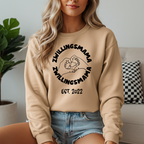 Zwillingsmama Sweater personalisiert, Unisex, Geschenk für Zwillingsmutter, Babyfüße Line Art, Est. Jahr Pullover, personalisierbar,