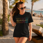 Mama Pastel Outline Shirt – Stylisches Mama T-Shirt mit modernem Retro-Look | Geschenk für Mütter