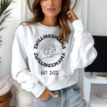 Zwillingsmama Sweater personalisiert, Unisex, Geschenk für Zwillingsmutter, Babyfüße Line Art, Est. Jahr Pullover, personalisierbar,